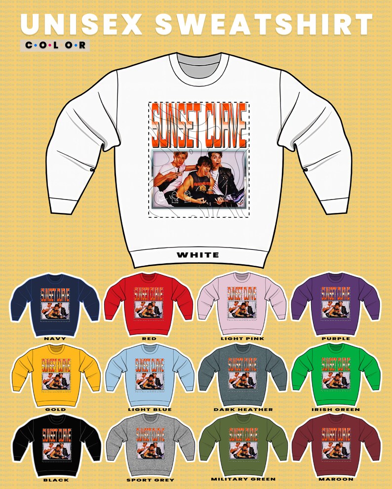 Classic Sunset Curve Sweatshirt, Julie And The Phantoms Tee, Famous Band Homage Fan Shirt - Image 3