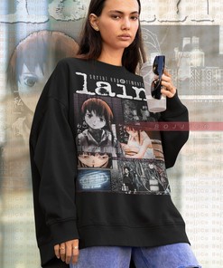 Cult Classic Anime Sweatshirt, Classic Lain Iwakura Sweater, Fan Tees