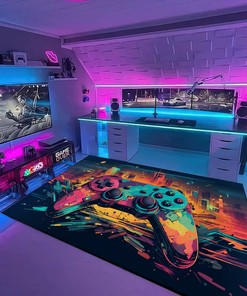 Custom Game Room Area Rug for Kids - Shufflezone Game Carpet