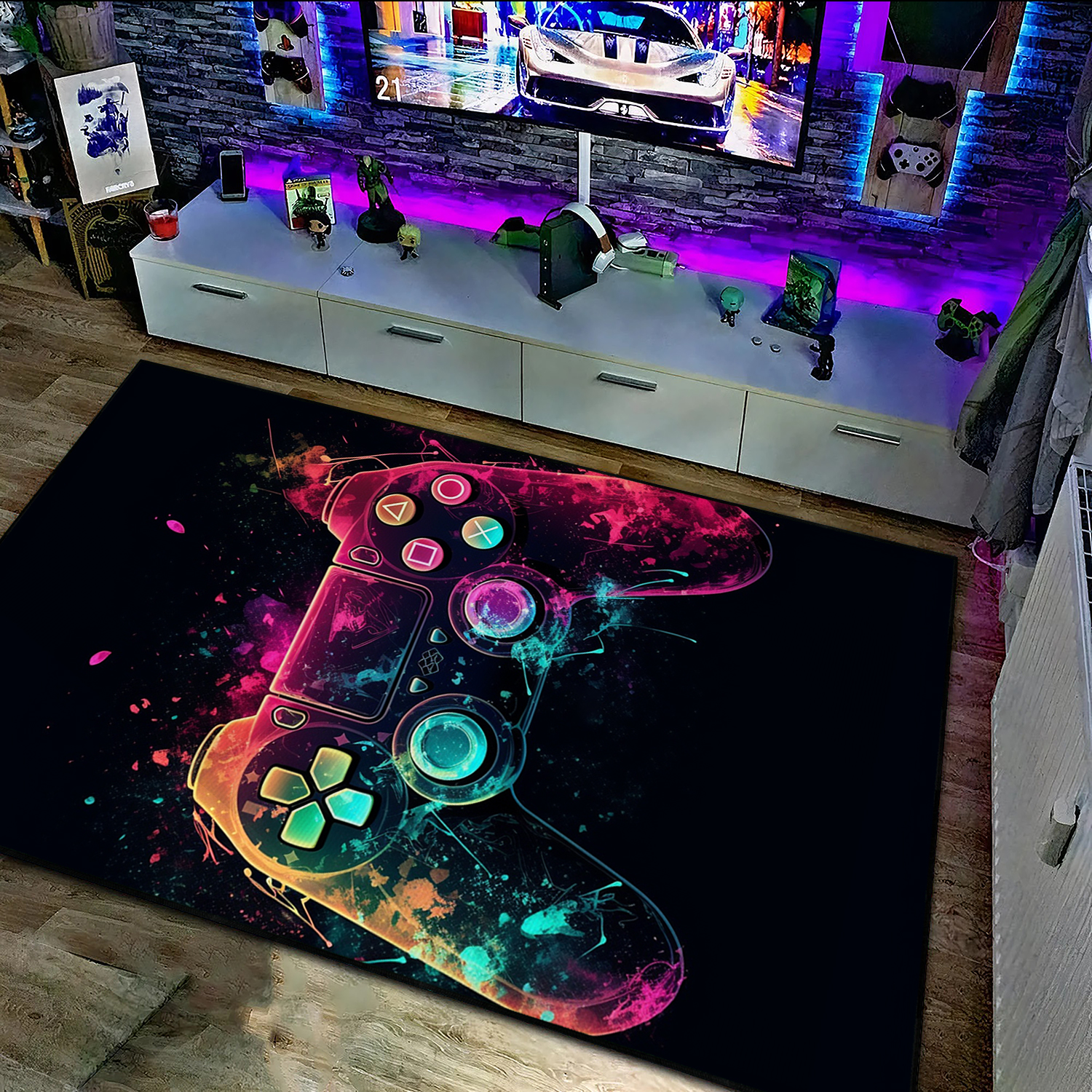 Custom Game Room Carpet for Teen Boys with Personalized Area Rug - Image 2