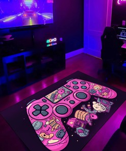 Custom Gamer Rug for Teen Boys - Game Controller Area Rug T09