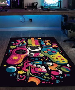 Customizable Game Controller Area Rug for Boy's Bedroom, Add a Personal Touch to Your Decor