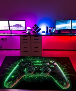 Customizable Game Controller Area Rug for Gaming Room Decor