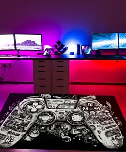 Customizable Game Room Area Rug for Teenage Gamers