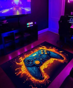 Customizable Game Room Area Rugs - Personalized 3D Gaming Rug for Living Room A11