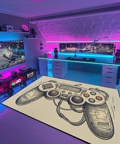 Customizable Game Room Area Rugs - Personalized Gaming Carpet for Bedroom Decor