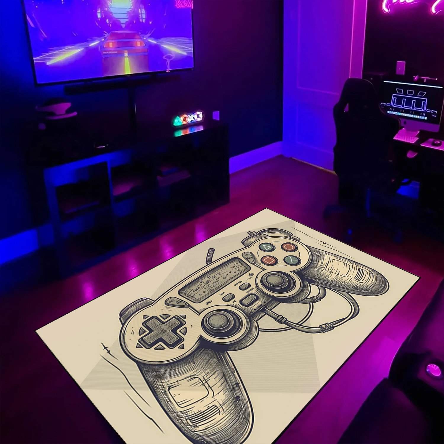 Customizable Game Room Area Rugs - Personalized Gaming Carpet for Bedroom Decor - Image 2