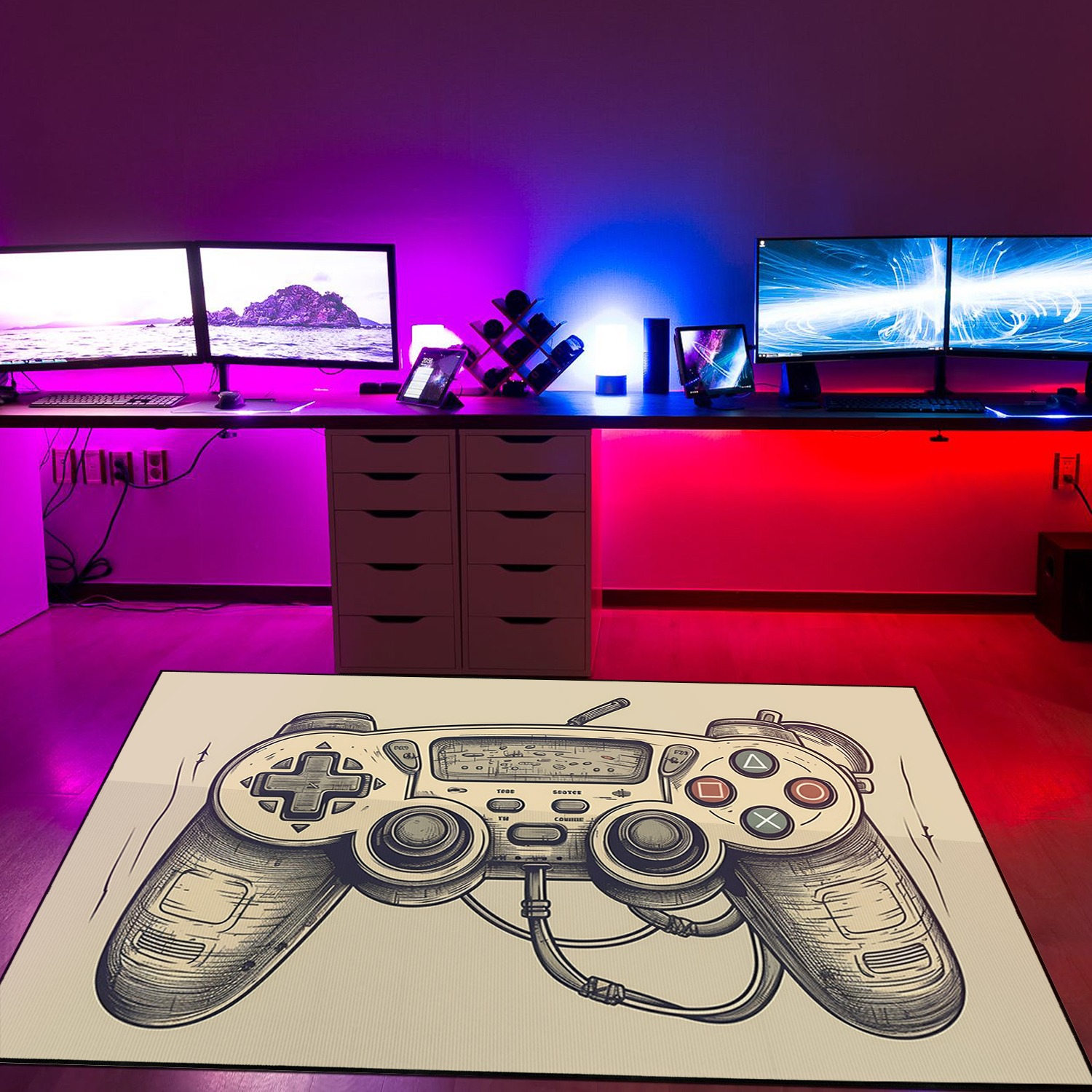 Customizable Game Room Area Rugs - Personalized Gaming Carpet for Bedroom Decor - Image 3