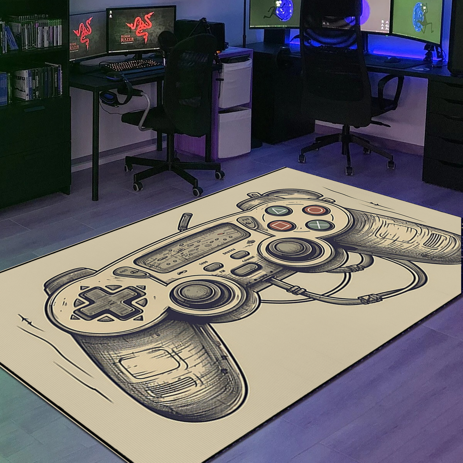 Customizable Game Room Area Rugs - Personalized Gaming Carpet for Bedroom Decor - Image 4