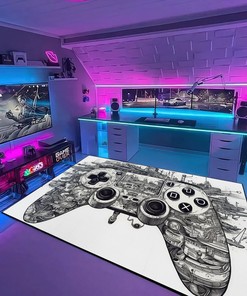 Customizable Game Room Rug for Living Room Playroom