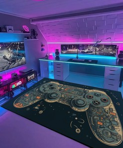 Customizable Game Room Themed Rugs - Personalized Game Carpet for Teen Boys Bedroom
