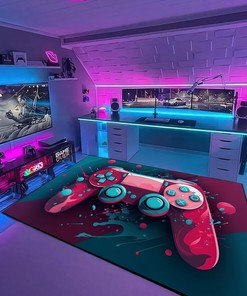 Customizable Gaming Rugs for Boys Bedroom - Personalized Game Room Carpet for Living Room