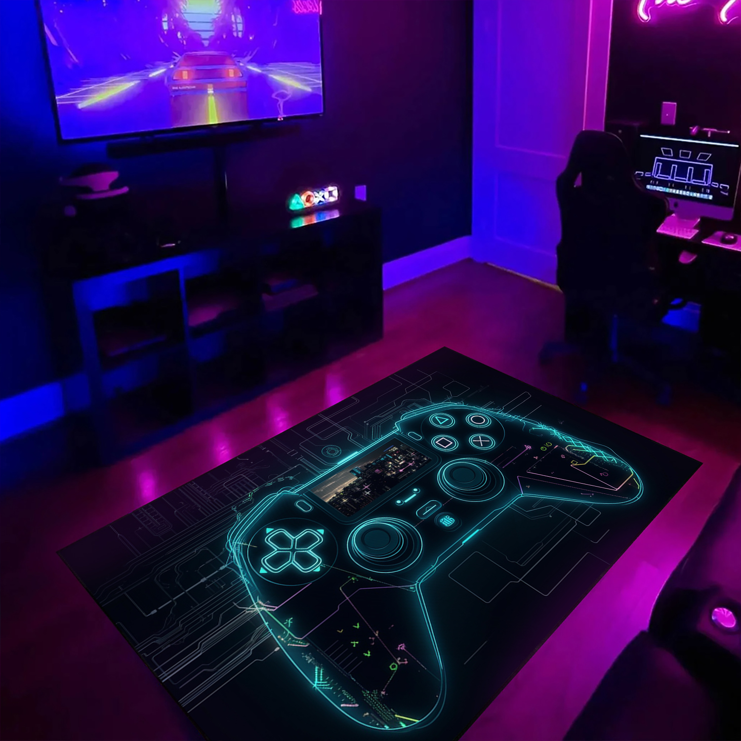 Customize Your Game Room Themed Area Rugs - Gamer Rug for Bedroom - Suitable for Home Decoration