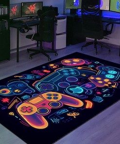 Customized Game Room Carpet for Boys - Shufflezone Game Area Rug
