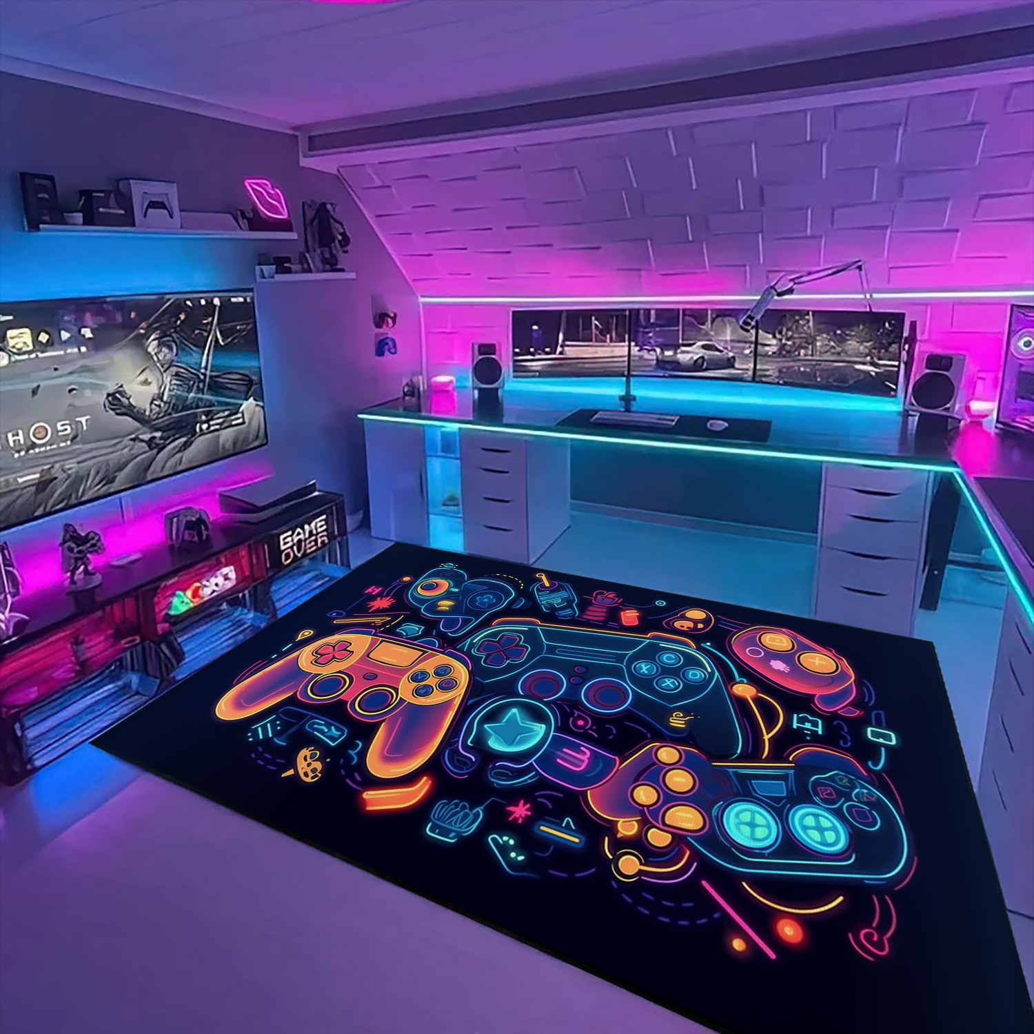 Customized Game Room Carpet for Boys - Shufflezone Game Area Rug - Image 3