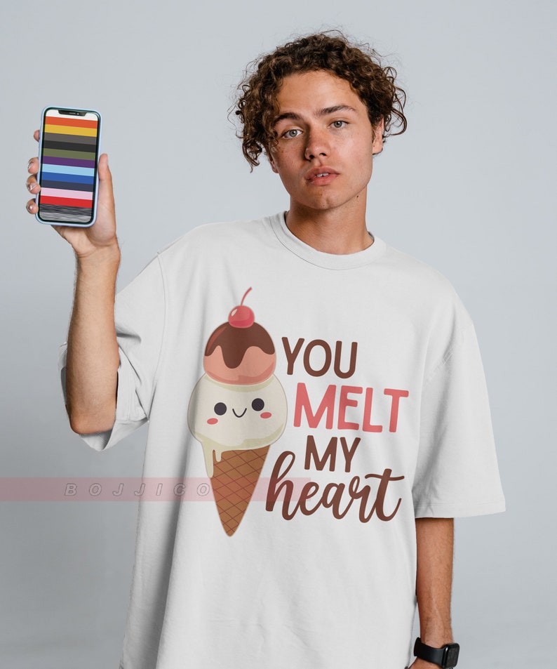 Cute Unisex Tee for Valentine's Day - Matching Gift for Lovers Shirt - Image 3