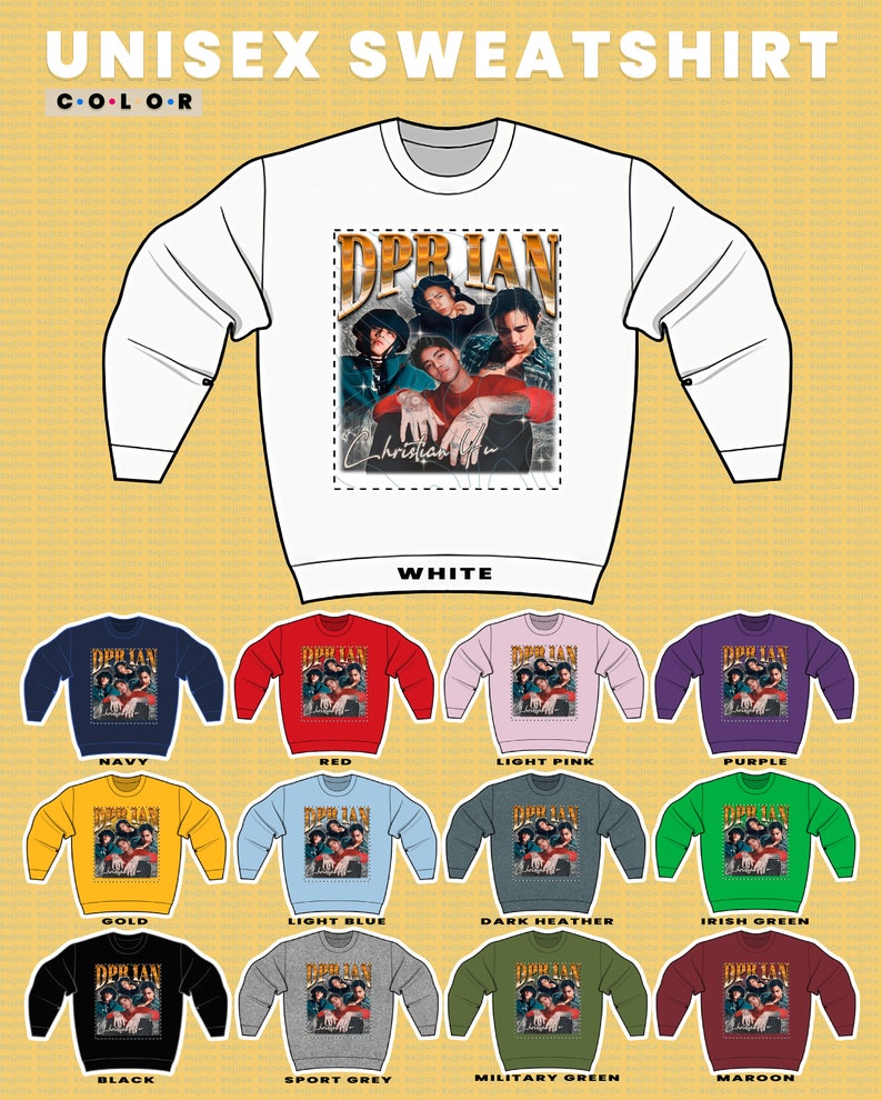 DPR LIVE Cream Hong Sweatshirt, Korean Singer Ian Homage Fan Made Sweater - Image 3