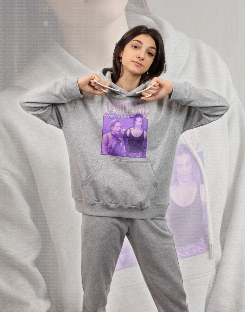 Damiano David Fan Made Sweater - 90s Vintage Sweatshirt for Fans of Maneskin - Image 4
