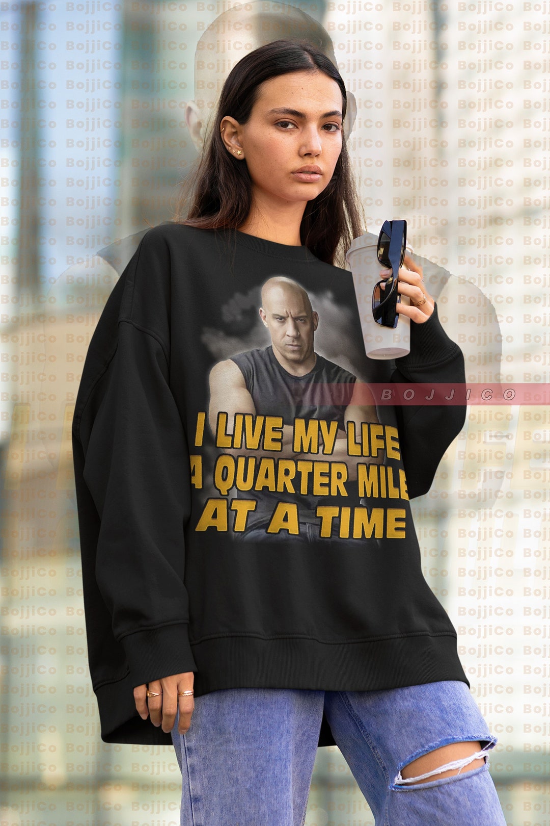 Dominic Toretto 90's Vintage Sweatshirt, The Furious Fan Gift Sweater