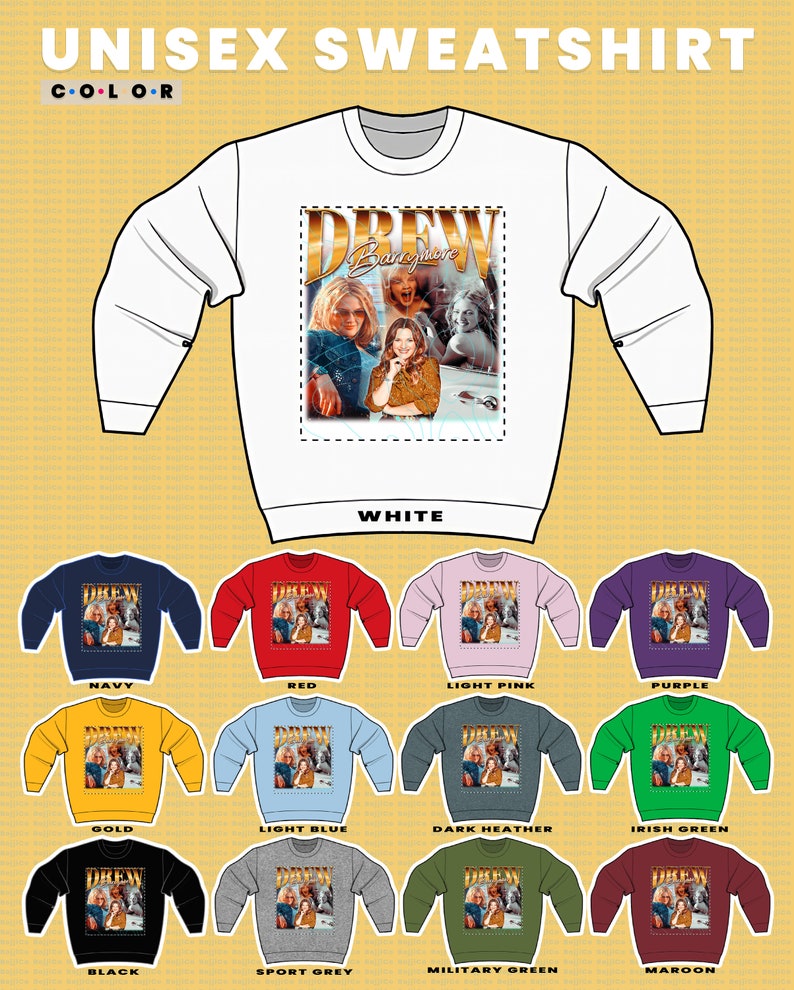 Drew Barrymore Fan Sweater, Vintage Homage Sweatshirt for SCREAM Fans - Image 3