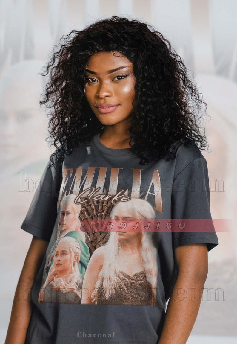 Emilia Clarke Khaleesi Dragon Tee - Vintage Homage of Euphemia Rose Shirt for Fans