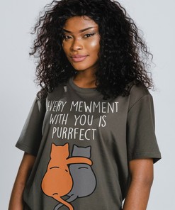 Every Mewment with You Is Perfect Tee - Cute Cat Lovers Shirt for Couples