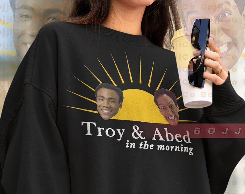 Fan Merch Troy and Abed In The Morning Sweatshirt - Community Tv Series Homage - Image 2