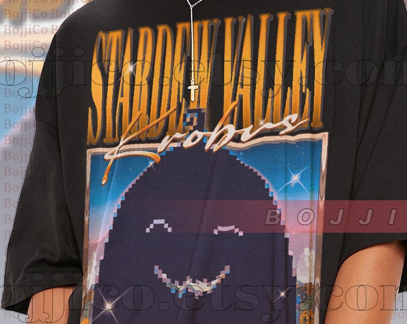 Food Spirit Stardew Valley Krobus Hoodie, Harvey T-Shirt, Farming RPG Gift for Fans - Image 2