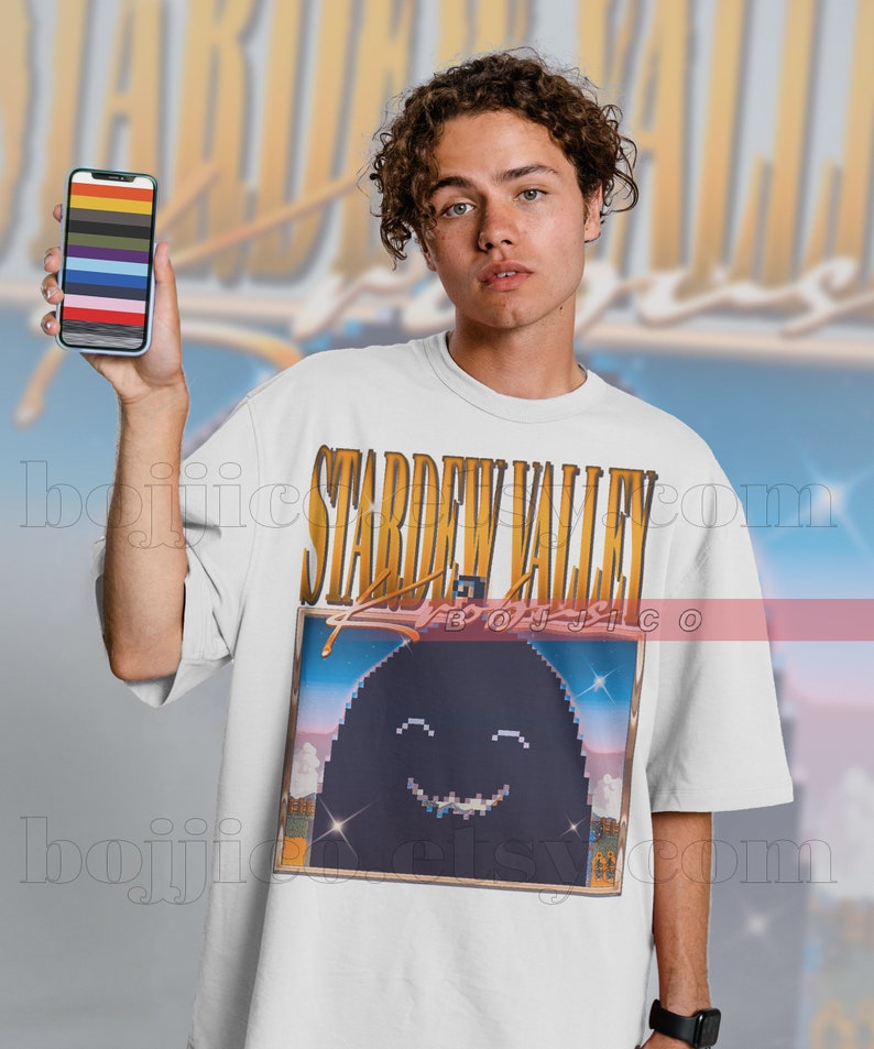 Food Spirit Stardew Valley Krobus Hoodie, Harvey T-Shirt, Farming RPG Gift for Fans - Image 3