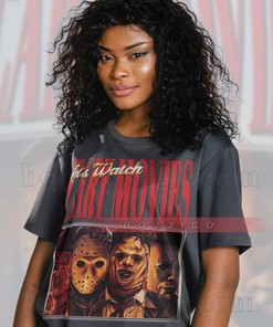 Freddy Jason Leather Myers Scary Horror Shirt - Halloween Movie Retro Tee