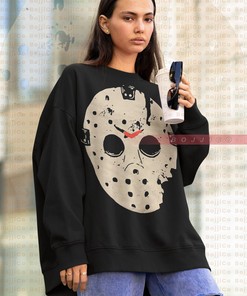 Friday the 13th Sweatshirt, Scary Jason Voorhees Hoodie, Horror Fan Tees for Halloween