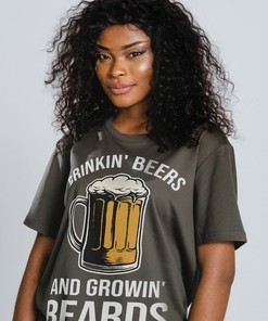 Funny Beer Shirts - Drunk Beers and Growin Beards Unisex Shirt