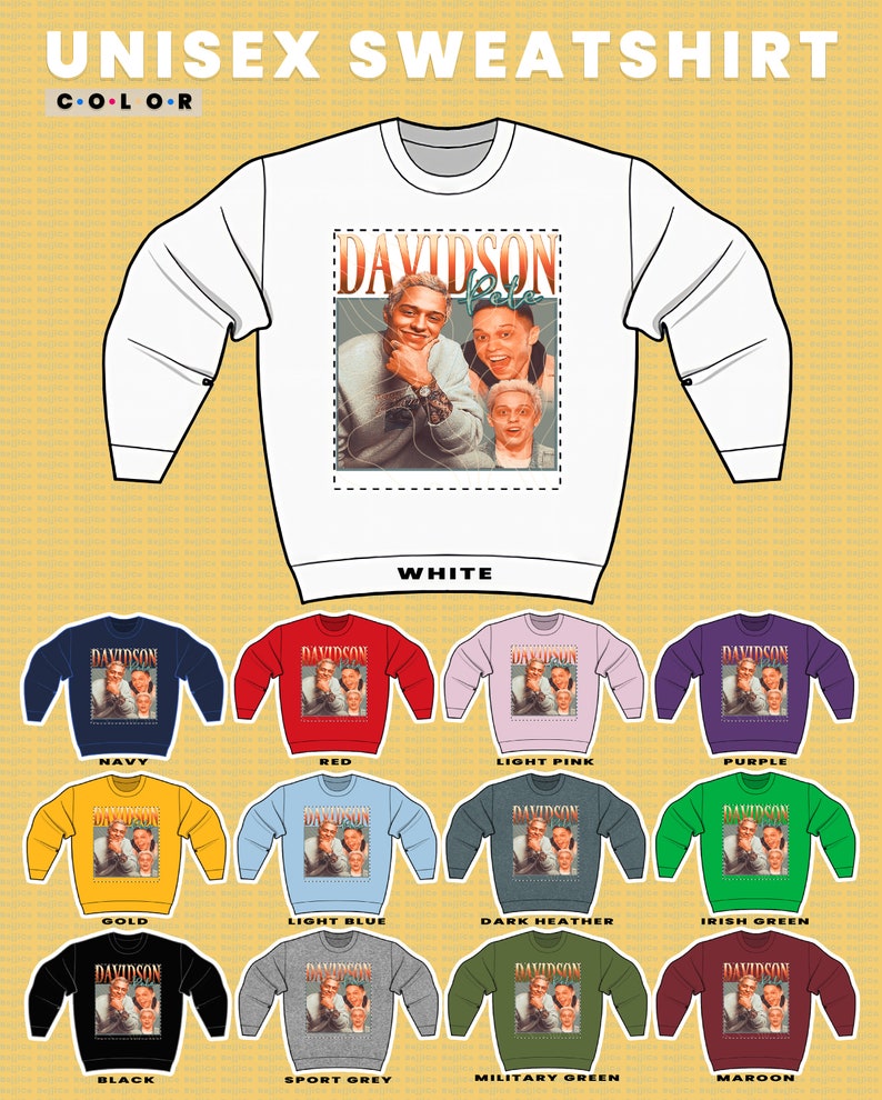 Funny Comedian Pete Davidson Homage Sweatshirt, Davidson Pete Retro Tee Shirt Gift for Fans - Image 3