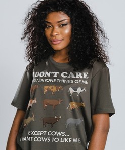 Funny Cow Shirt for Country Girls, Moo Animal Graphic Tee, Sarcastic Farming Gift