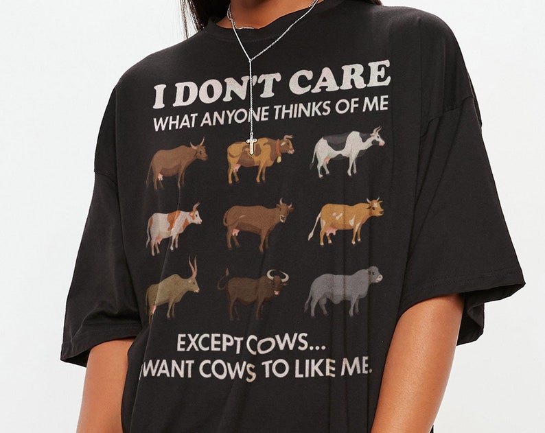 Funny Cow Shirt for Country Girls, Moo Animal Graphic Tee, Sarcastic Farming Gift - Image 2
