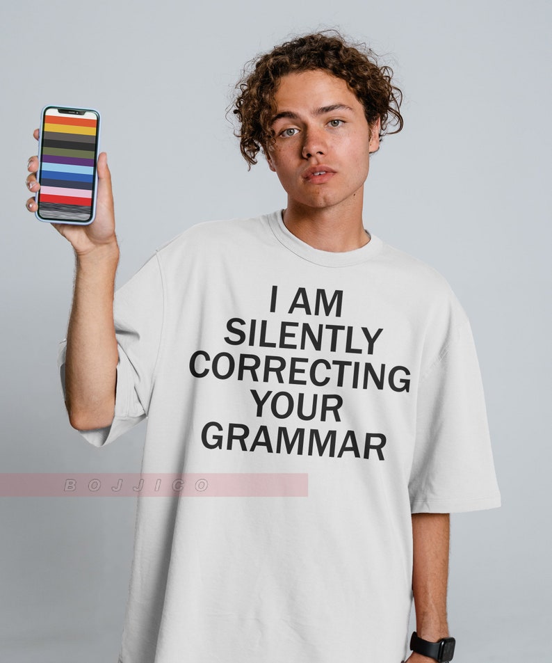 Funny English Teacher Shirt, Correction Grammar Unisex Tee for Fans - Image 3