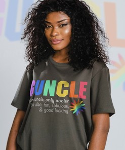 Funny LGBT Guncle Pride Months Tee, Human's Right Rainbow Love Symbol