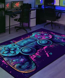 Game Controller Area Rugs for Boys Room - Personalize with Your Name or Quotes - Suitable for Home Decoration