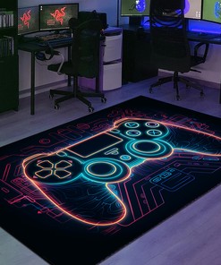 Game Room Area Rugs for Boys Room - Customize with Your Name or Quotes - Suitable for Home Decoration