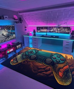 Game Room Area Rugs for Boys Room - Personalize with Your Name or Quotes - Gift for Kids