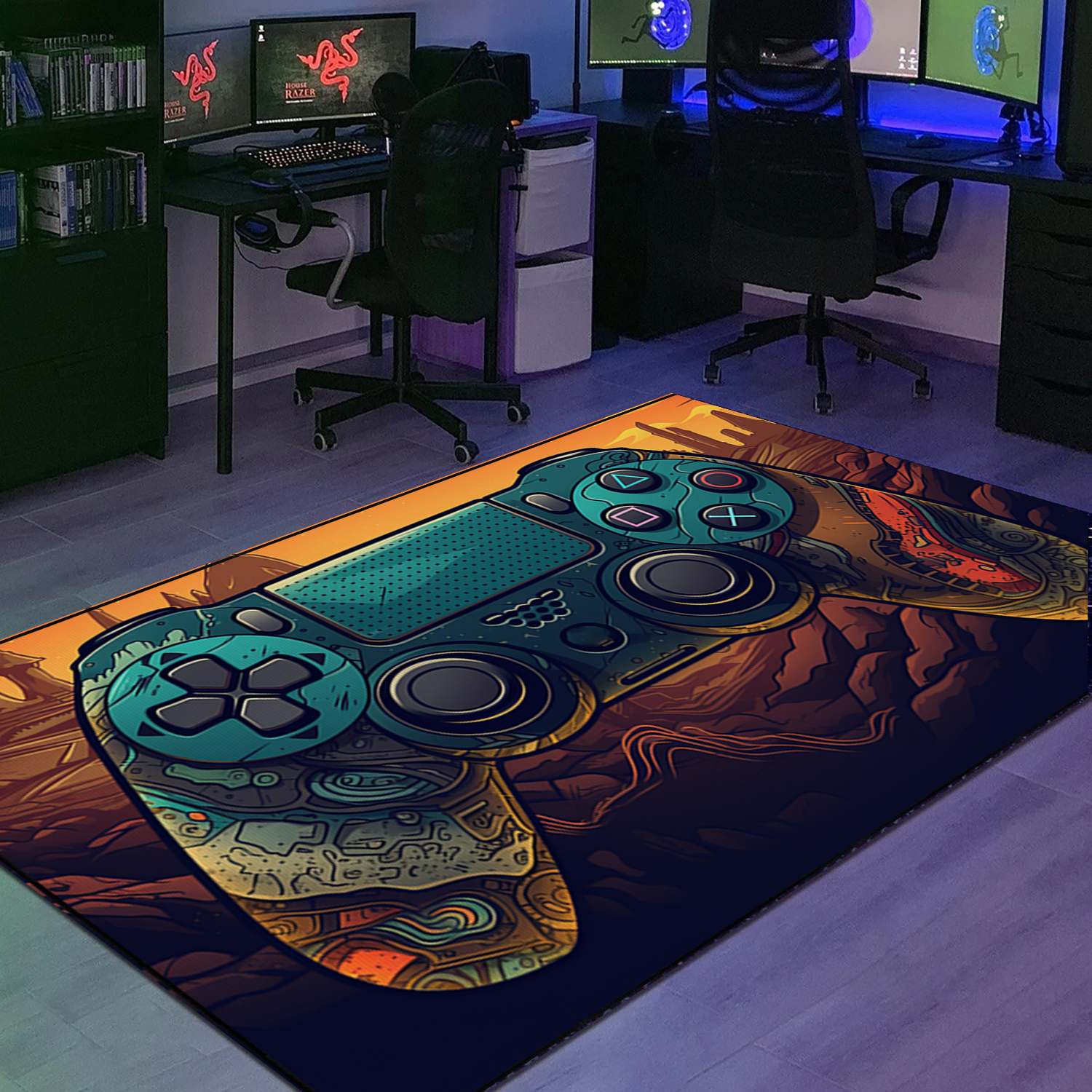 Game Room Area Rugs for Boys Room - Personalize with Your Name or Quotes - Gift for Kids - Image 2