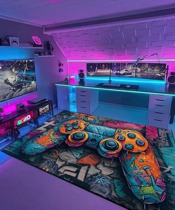 Game Room Carpet - Customize Your Own Game Controller Area Rugs - Suitable for Home Decoration