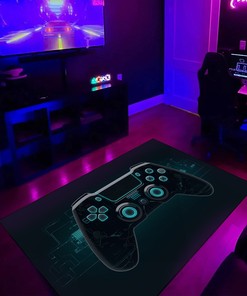 Game Room Decor For Boys - Gamer Rug for Bedroom - Personalized with Your Name or Quotes
