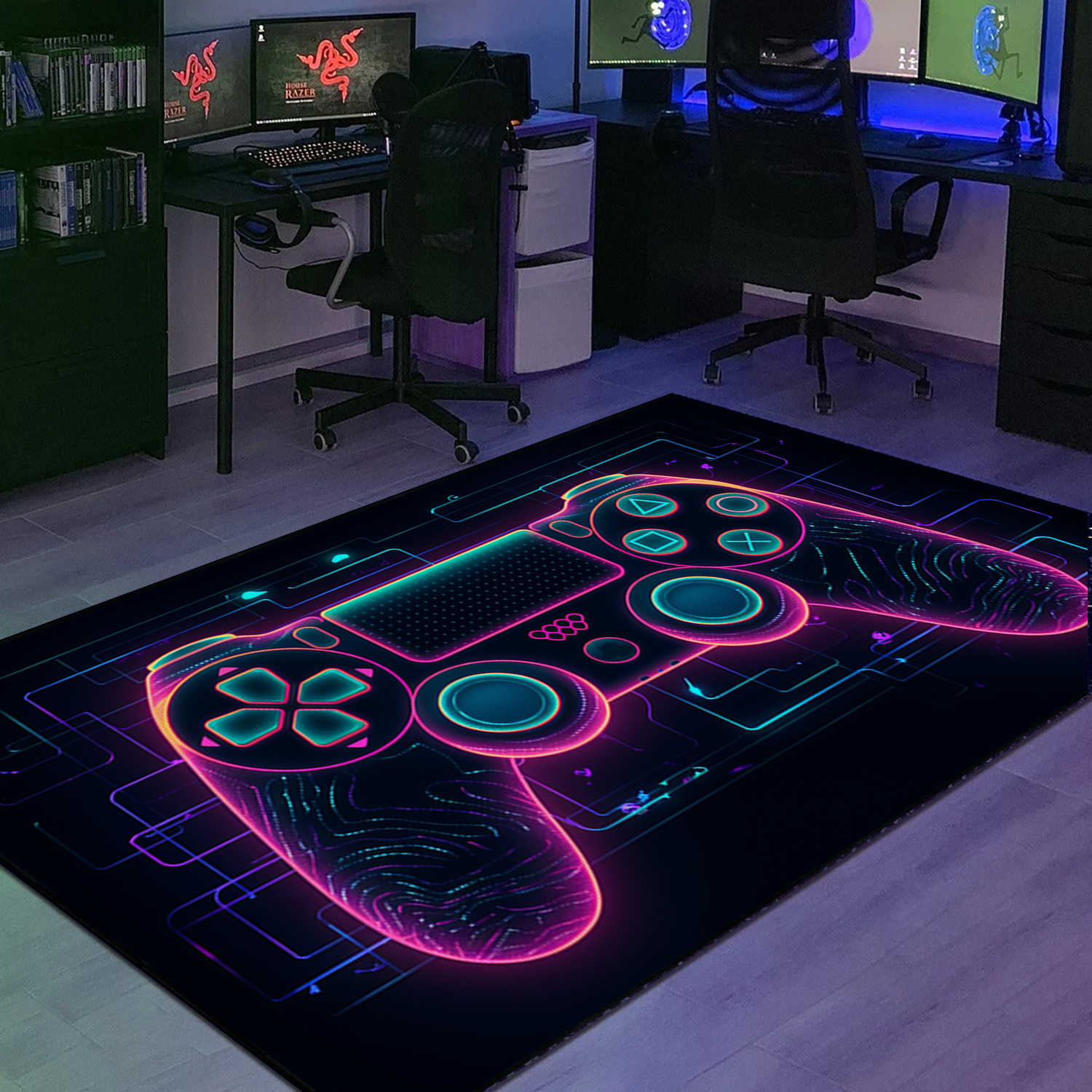 Game Room Decor For Boys - Gamer Rug for Bedroom - Personalized with Your Name or Quotes - Suitable for Home Decoration - Image 2
