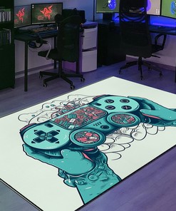 Game Room Themed Area Rug for Teen Boys - Shufflezone Game Carpet M69