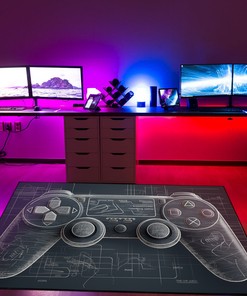 Gamer Rug for Bedroom - Customize Your Own Game Room Themed Area Rugs - Suitable for Home Decoration