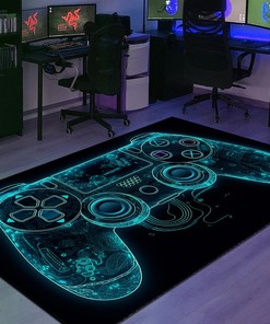 Gamer Rug for Bedroom - Personalized Video Game Room Area Rug A14