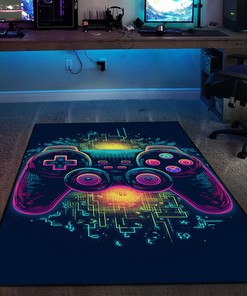 Gaming Rugs for Gaming Room or Bedroom, Teen Boys' Bedroom, Game Controller Design, Full Size