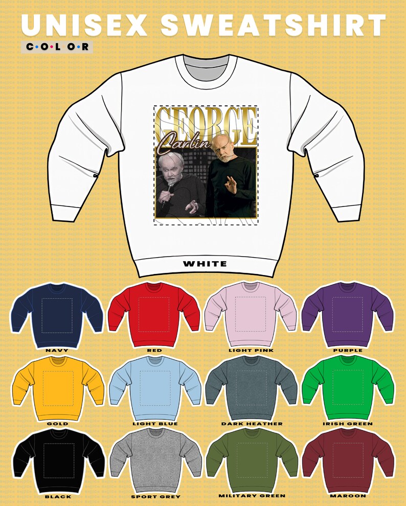 George Carlin Ironic Sweater, Sarcastic Quote Tee, Stupid People Quote, Stand Up Comedian Funny Fan Tee, Humor Apparel - Image 3
