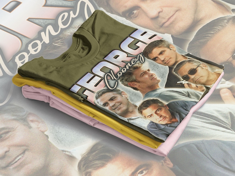 George Clooney Vintage Homage Tee for Fans - Image 4